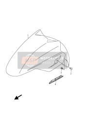 5311105H00YWG, Fender, Front (Brown), Suzuki, 0